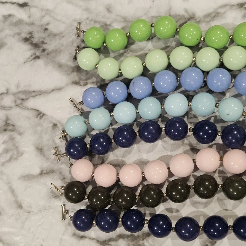 Kids Chunky Beaded Necklace Bundle | 8 Colorful Statement Necklaces | Approx 16